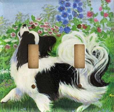 Papillon Double Toggle Light Switch Wall Plate, handmade in USA