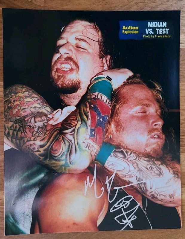 MIDIAN signed 8 X 10 PHOTO WWF WWE WCW pro wrestling autograph 