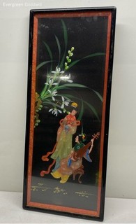 Framed Mixed Media Work of Two Geishas