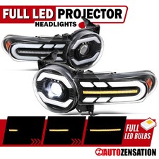 Slick Black Fit 2007-2014 Toyota Fj Cruiser Led Projector Headlights Sequential Slick Black Fit 2007-2014 Toyota Fj Cruiser Led Projector Headlights Sequential