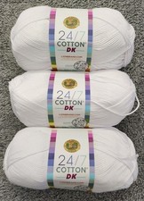 Lote de 3 hilados de algodón blanco caña de azúcar marca Lion 24/7 769-100AJ cada uno NUEVO