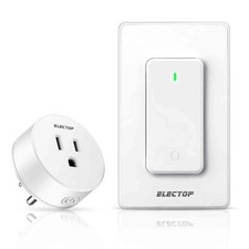 Remote Control Outlet, 15A/1500W Wireless Wall Mounted Power Switch, Long Ran...