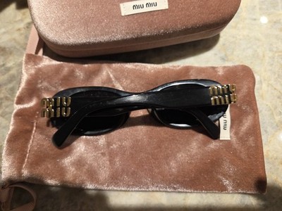 MIU MIU Sunglasses Black SMU 06Z Black Gold | eBay