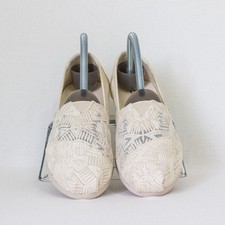 Toms Alpargata 3.0 Natural Geo Lace Fabric Boho Slip-On Shoes Women's 7 NWOT