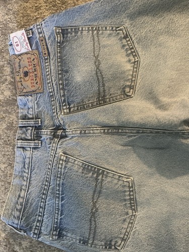 Vintage Lucky Brand Latzhose Jeans Gr. 33 Relaxed Fit Button Fly 90er USA - Bild 9 von 16