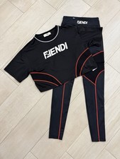 Preloved Fendi Matching Activewear Set Red  Black Size Medium