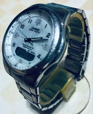 Working condition CASIO radio-controlled solar watch WVA-M600 White