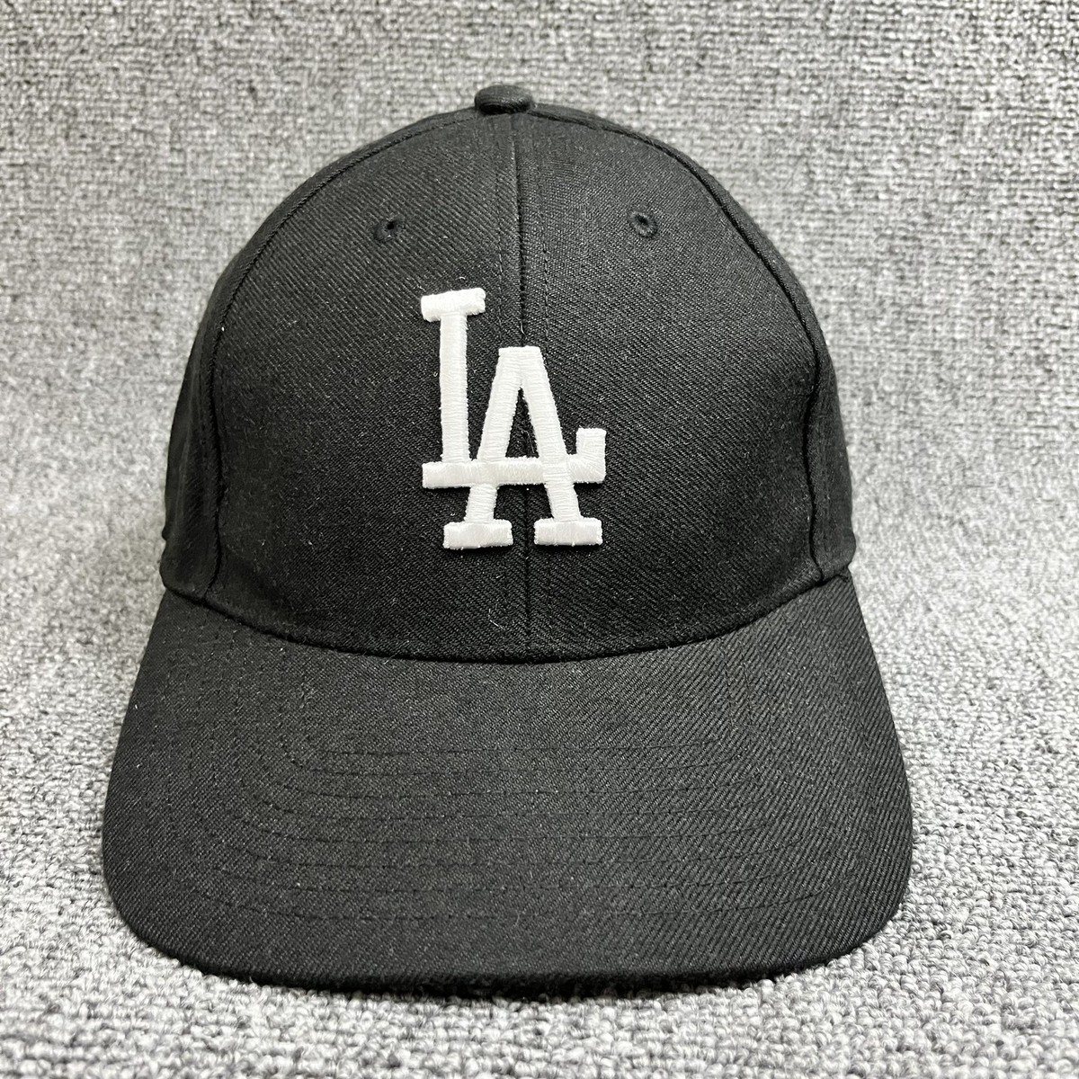 LA Dodgers '47 Brand MVP Hat Black White Logo Hook & Loop Adjustable Cap