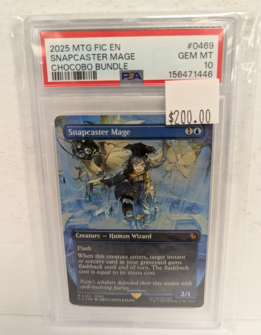 2025 Magic The Gathering FIC EN #0469 SnapCaster Mage Chocobo Bun. PSA 10 view 3