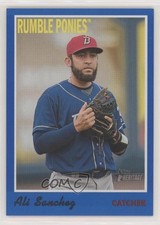 2019 Topps Heritage Minor League Edition Blue 28/99 Ali Sanchez #24 fm0