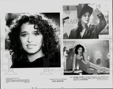 1991 Press Photo Actress Valeria Golino in "Hot Shots!" Film - pip29518