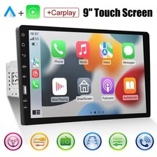 9" Single 1 Din MP5 Player Car Stereo Radio Carplay Android Auto Touch Screen
