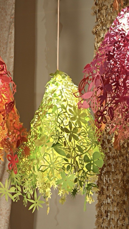 Vintage Green Midsummer Light Artecnica Pendant Ceiling Hanging Shades Flowers
