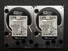 Lot of 2  WD Caviar Black  WD2001FASS  2TB  SATA  3.5"  HDD