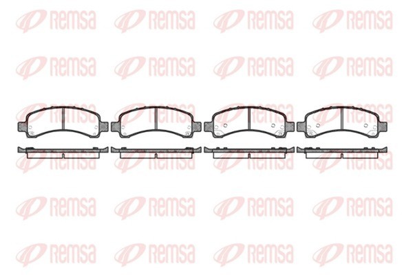 Bremsbelagsatz Scheibenbremse Remsa 0989.10 FüR Cadillac Escalade AWD-image