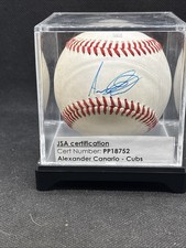 alexander canario autograph Baseball With JSA COA
