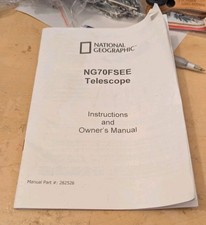 National Geographic Telescope Instruction Manual for the NG707SEE telescope