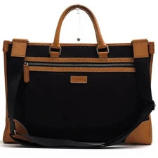 Import duty included  Paul Smith Business Bag PST741 Leather Cowhide Tanned Edge