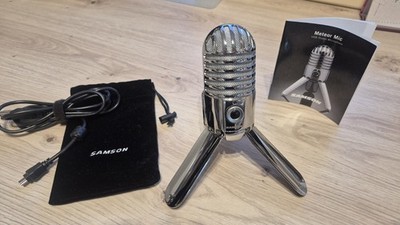 Samson Meteor Mic USB Studio/Podcast Kondensator-Mikrofon Silber - Top Zustand