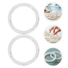 4pcs Resin Round Purse Handles: 11.5cm/4.5" O Ring Grips - Circle Purse