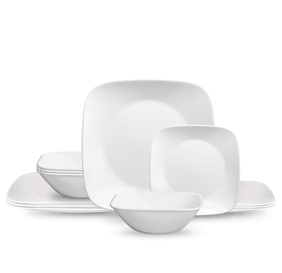 Pure White Square W/ Stackable & Chip Resistant