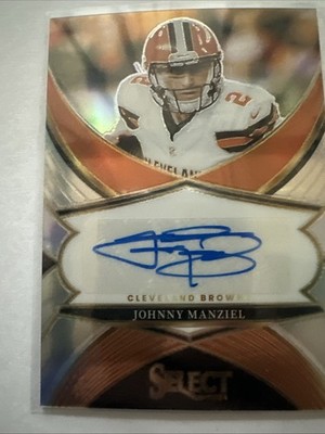 2024 Panini Select - Select Signatures Johnny Manziel #SSP-JML Silver Prizm (AU)