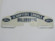 Vtg Schaffers Ford Millersburg Pennsylvania Metal License Plate Topper Tag Pa Vtg Schaffers Ford Millersburg Pennsylvania Metal License Plate Topper Tag Pa