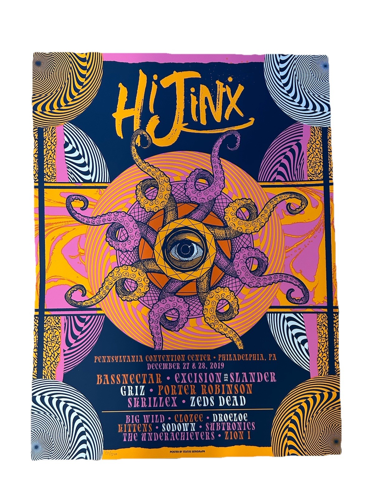 HiJinx Festival 2019 Poster – Bassnectar Skrillex Zeds Dead – Limited Edition