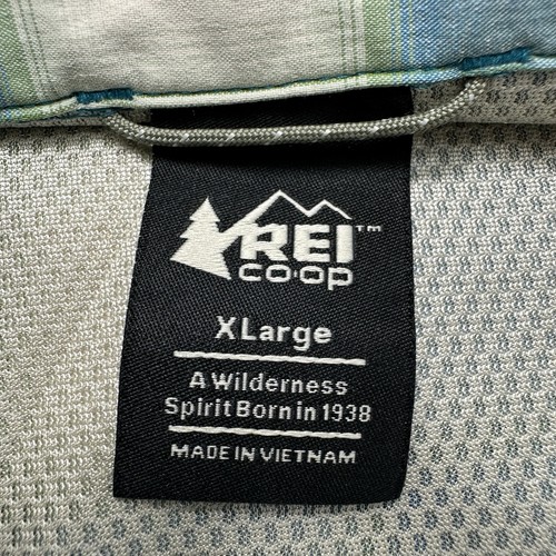REI Coop camicia trekking donna XL blu marrone a quadri manica lunga performance outdoor - Foto 6 di 12
