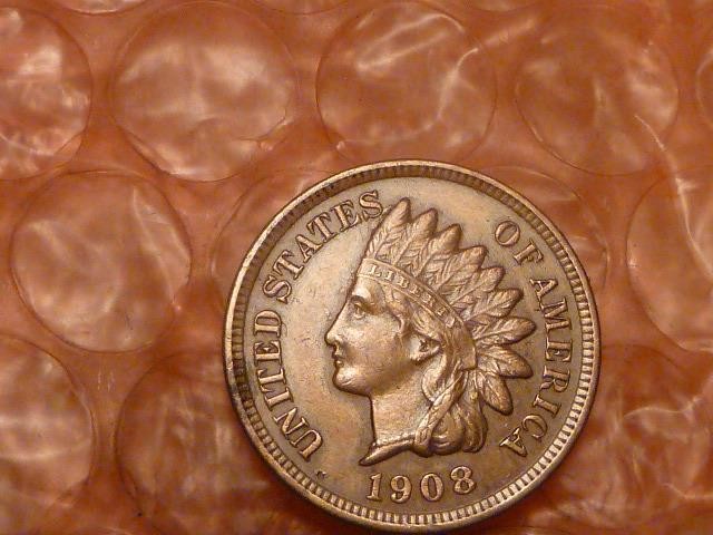 1908 Indian Head Cent Penny UNC. #2