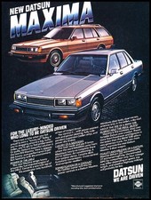 1982 Datsun Maxima Nissan Vintage Advertisement Print Art Car Ad J277