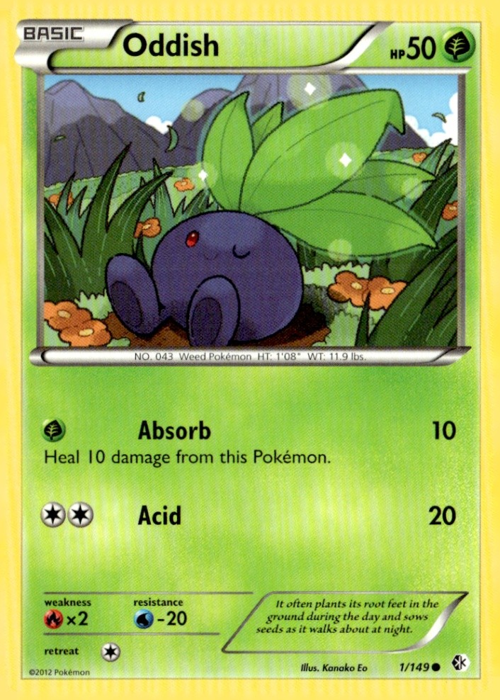 Oddish Common Boundaries Crossed 1/149 Pokémon TCG