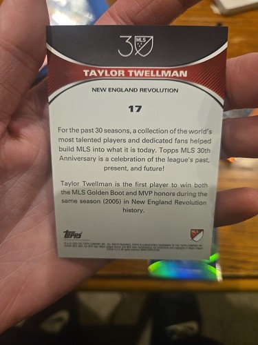2025 Topps MLS 30th Anniversary Taylor Twellman Silver Foil /75 - Bild 6 von 6
