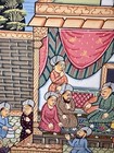 Hand-Painted Mughal Darbar Court Scene Miniature Painting on Canvas 11x8” — photo 2