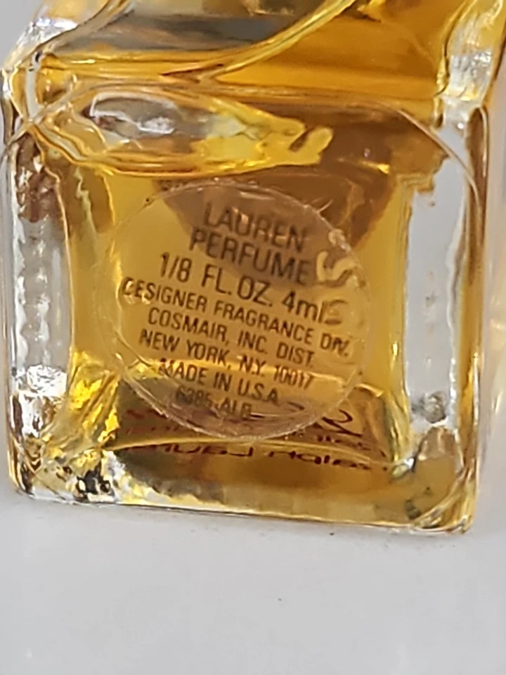 PERFUME VINTAGE Lauren Ralph Lauren 1/8 oz mini tamaño de viaje perfume completo Foto 3 de 4