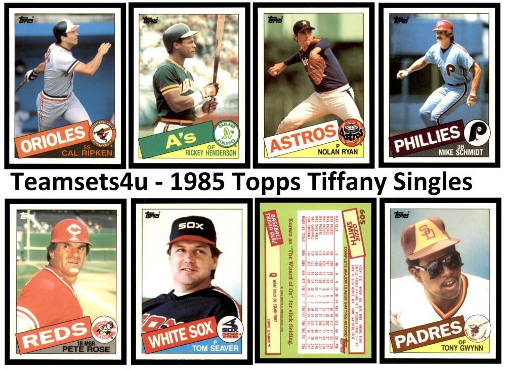 1985 Topps Tiffany Set Break #1-199 * Pick Your Card * Front and Back Scans **