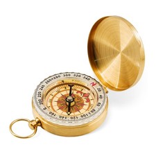 Rovella One Pack Camping Survival Compass, Metal Brass Pocket Compass