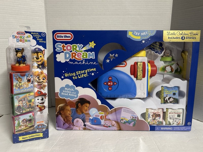NEW Little Tikes Story Dream Machine Projector plus Paw Patrol Hero Collection