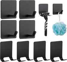 8 Pack Adhesive Hooks, 4 Pack Razor Holder for Shower and 4 Heavy Duty Waterproo