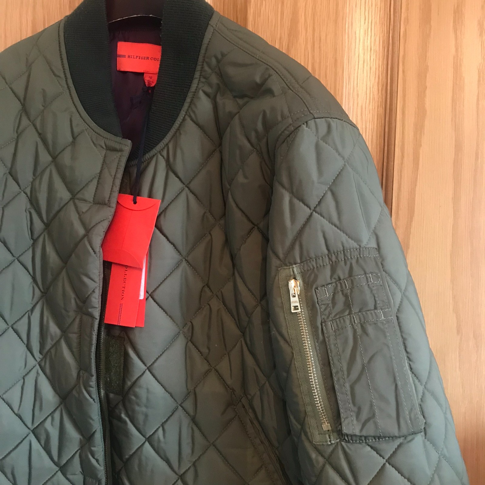 Tommy Hilfiger Collection Utility Bomber Quilted Jacket Oversize Olive M RRP£600 image 9