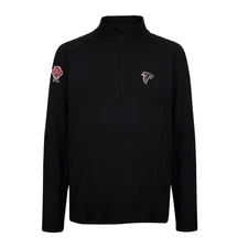 Atlanta Falcons 1/4 Quarter Zip Pullover Mens NEW Size M Black 2025 Season
