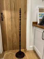 vintage Turned wooden standard floor lamp