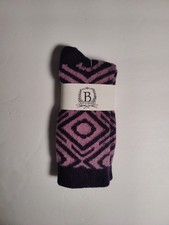 b studio -women's socks - Purple- Cashmere Blend - Made in USA **H1**