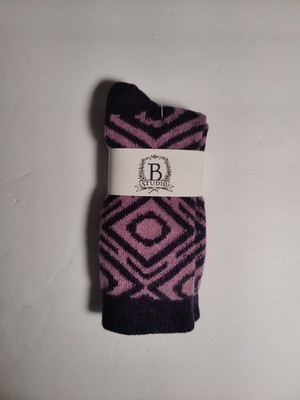 b studio -women's socks - Purple- Cashmere Blend - Made in USA **H1**