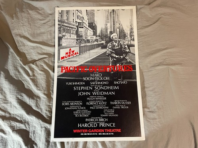 #ad 1976 Pacific Overtures Window Card Poster Winter Garden Theatre Broadway $399.99