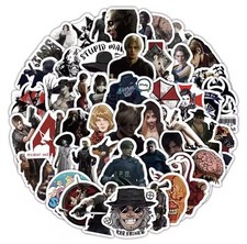 60 Resident Evil Fan Art Stickers Pack Horror Game Vinyl Decals Laptop Car