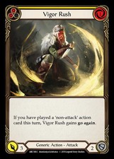 Flesh and Blood FAB Vigor Rush (Yellow) NM 1st EditionRainbow Foil Arcane Rising
