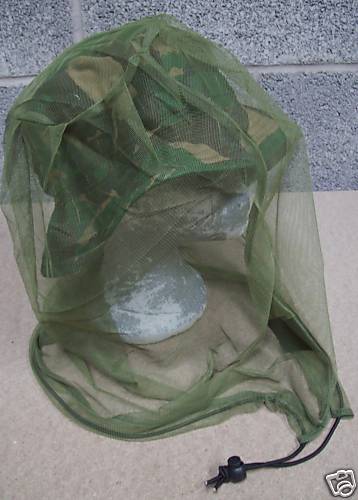 ZWEIERPACK - Original Armee Militär Ausgabe grüne Mücke Mosi Insekten Kopf Netze - Bild 2 von 2