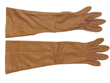 Vintage Brown VAN RAALTE Tailored Nylon Women's Elbow Length Gloves OS