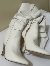 Stiletto White Solid Boots for Women Best Saller Size 8 N59